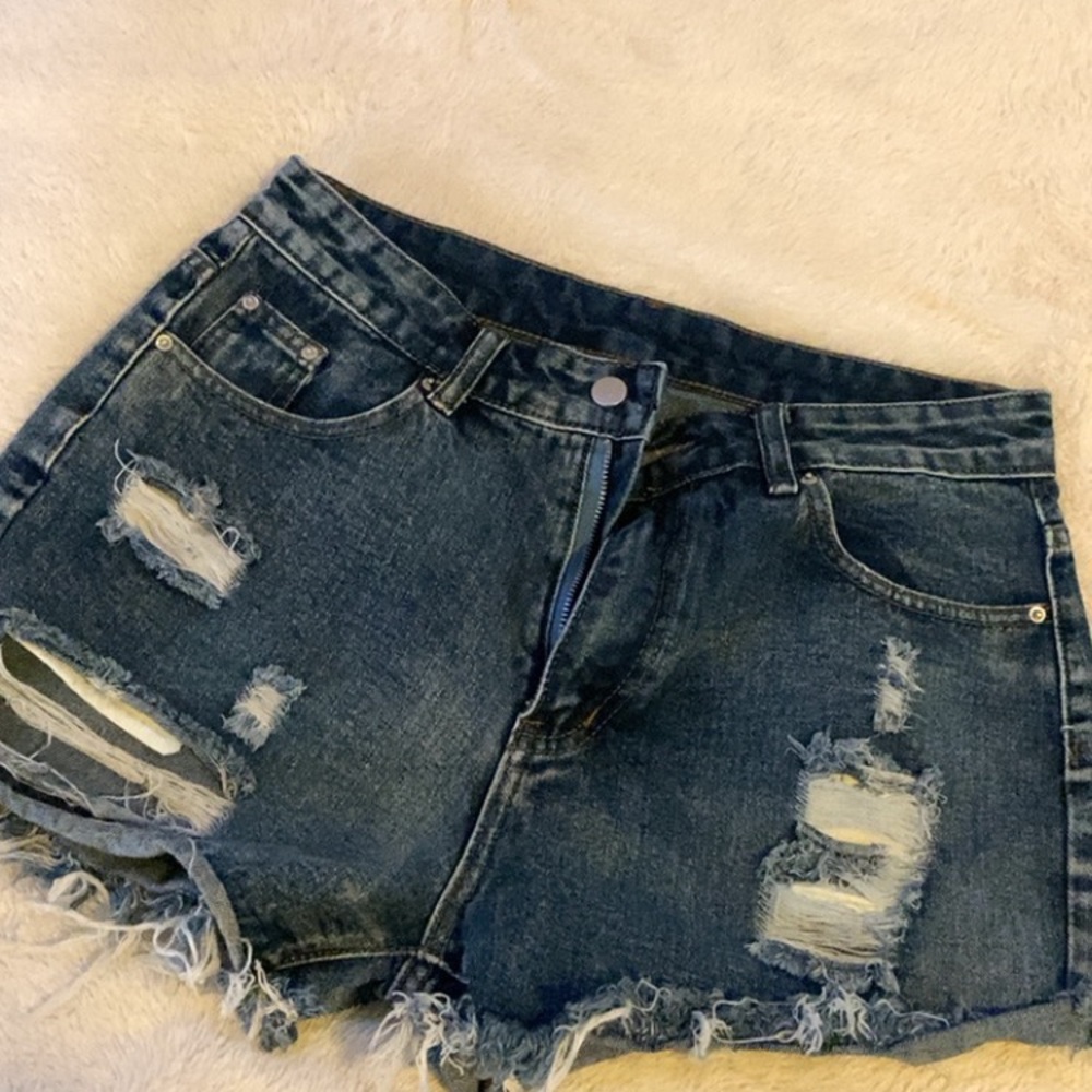 Distressed Jean Shorts